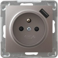 Photos - Socket Ospel Impresja GP-1YZPUSB/m/23 gray