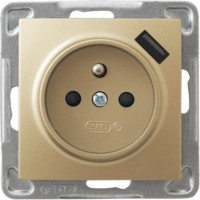 Photos - Socket Ospel Impresja GP-1YZPUSB/m/28 golden