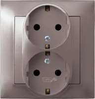 Photos - Socket Ospel Impresja GP-2YS/23 gray