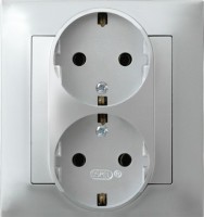 Photos - Socket Ospel Impresja GP-2YS/18 silver