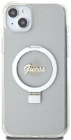 Case GUESS Ring Stand Script Glitter MagSafe for iPhone 15 Plus 