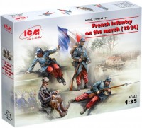 Model Building Kit ICM French Infantry on the March (1914) (1:35) 