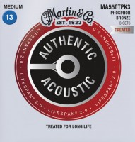 Strings Martin Authentic Acoustic Lifespan 2.0 Phosphor Bronze 13-56 (3-Pack) 