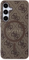 Photos - Case GUESS Leather Metal Logo with MagSafe for Galaxy S24 
