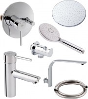 Photos - Bath Tap Set Q-tap Spring QTSPRCRM00145450 