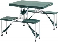 Outdoor Furniture Outsunny Folding Camping Table with Stools Set 