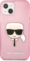 Photos - Case Karl Lagerfeld Glitter Karl's Head for iPhone 13 Mini 