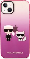 Photos - Case Karl Lagerfeld Gradient Iconic Karl and Choupette for iPhone 14 Plus 