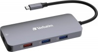 Photos - Card Reader / USB Hub Verbatim USB-C Pro Multiport Hub CMH-09 