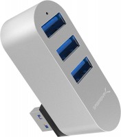 Photos - Card Reader / USB Hub Sabrent 3-Port Mini USB 3.0 Rotating Hub 