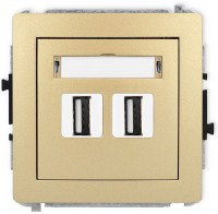 Photos - Socket Karlik Deco 29DGUSB-2 golden