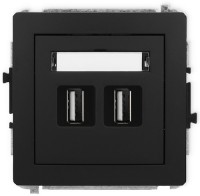 Photos - Socket Karlik Deco 12DGUSB-2 black