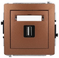 Photos - Socket Karlik Deco 9DGUSB-1 brown