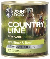 Photos - Dog Food John Dog Adult Wild Boar/Beef Canned 