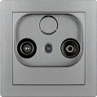 Photos - Socket Karlik Deco 7DG2K silver