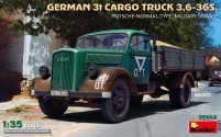 Model Building Kit MiniArt German 3T Cargo Truck 3.6-36S Pritsche Normal Type Military Service (1:35) 