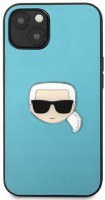 Photos - Case Karl Lagerfeld Leather Ikonik Karl's Head Metal for iPhone 13 Mini 