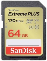 Memory Card SanDisk Extreme Plus SD UHS-I U3 Class 10 64 GB