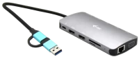 Card Reader / USB Hub i-Tec USB 3.0 USB-C/Thunderbolt 3x Display Travel Nano Dock with LAN + Power Delivery 100 W 