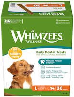Dog Food Whimzees Dental Treasts Monthly Stix L 1.8 kg 30