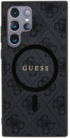 Case GUESS Leather Metal Logo with MagSafe for Galaxy S24 Ultra 