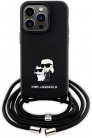 Case Karl Lagerfeld Crossbody Saffiano Metal Pin Karl & Choupette for iPhone 14 Pro 