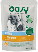Cat Food OASY Lifestage Kitten Chicken Pouch 85 g 
