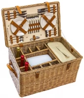 Picnic Set Red Hamper Bentley Fitted Wicker Picnic Basket 