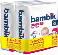 Photos - Nappies Bambik Diapers 3 / 72 pcs 