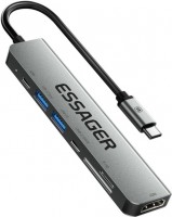 Photos - Card Reader / USB Hub Essager EHB07-QH0G-Z 