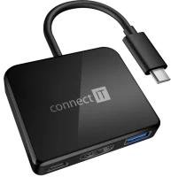 Photos - Card Reader / USB Hub Connect IT CHU-7050-BK 