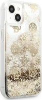 Photos - Case GUESS Peony Liquid Glitter for iPhone 13 mini 