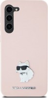 Photos - Case Karl Lagerfeld Silicone Choupette Metal Pin for Galaxy S24+ 