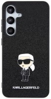 Case Karl Lagerfeld Fixed Glitter Ikonik Logo Metal Pin for Galaxy S24 Plus 