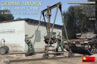 Model Building Kit MiniArt German Tankmen with Gantry Crane and Maybach Hl 120 Engine (1:35) 