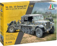 Model Building Kit ITALERI Sd. Kfz. 10 Demag D7 with 7.5 cm leIG 18 and Crew (1:35) 