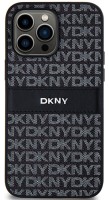 Case DKNY Leather Mono Stripe & Metal Logo for iPhone 15 Pro 