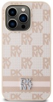 Case DKNY Leather Checkered Mono Pattern & Printed Stripes for iPhone 14 Pro 