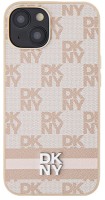 Case DKNY Leather Checkered Mono Pattern & Printed Stripes for iPhone 14 