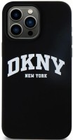 Case DKNY Liquid Silicone White Printed Logo MagSafe for iPhone 14 Pro Max 