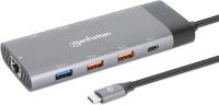 Photos - Card Reader / USB Hub MANHATTAN USB-C PD 10-in-1 Dual Monitor 8K Docking Station / Multiport Hub 