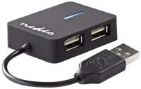 Card Reader / USB Hub Nedis UHUBU2410BK 