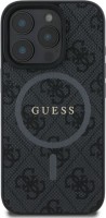 Case GUESS Leather Metal Logo with MagSafe for iPhone 16 Pro 