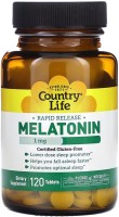 Photos - Amino Acid Country Life Melatonin 1 mg 60 tab 