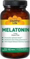 Photos - Amino Acid Country Life Melatonin 3 mg 90 tab 