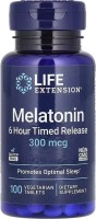 Photos - Amino Acid Life Extension Melatonin 6 Hour Timed Release 300 mcg 100 tab 