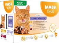 Photos - Cat Food IAMS Delights Land Collection in Gravy 12 pcs 