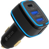 Photos - Charger Devia USB-C & Dual USB Car Adapter 85W 