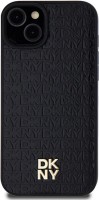 Photos - Case DKNY Leather Pattern Metal Logo MagSafe for iPhone 15 