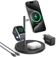 Photos - Charger ANKER Maggo 3 in 1 Wireless Charging Station 